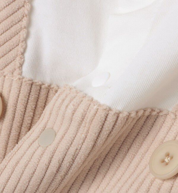 SHIPS KIDS「SHIPS KIDS:70～80cm / フェイク オーバーオール ロンパース」|ロンパース|