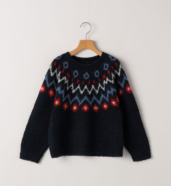 SHIPS KIDS「SHIPS KIDS:100～130cm /〈洗濯機可能〉フェアアイル柄 ニット」|ニット・セーター|