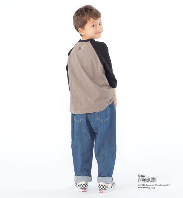 SHIPS KIDS「SHIPS KIDS:100～130cm /PEANUTS スヌーピー フットボール プリント Tシャツ」|Tシャツ・カットソー|