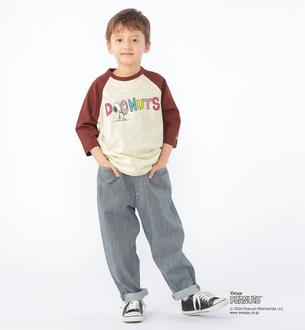 SHIPS KIDS「SHIPS KIDS:100～130cm /PEANUTS スヌーピー フットボール プリント Tシャツ」|Tシャツ・カットソー|