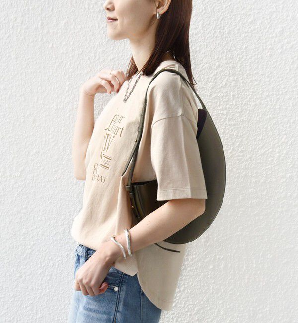 SHIPS for women「【SHIPS別注】81BRANCA: 5分袖 ロゴ TEE」|Tシャツ・カットソー|