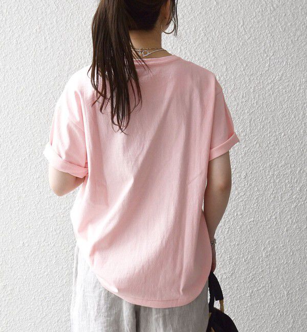SHIPS any「【SHIPS any別注】La Hutte:〈洗濯機可能〉デザイン ロゴ プリント TEE 26SS」|Tシャツ・カットソー|