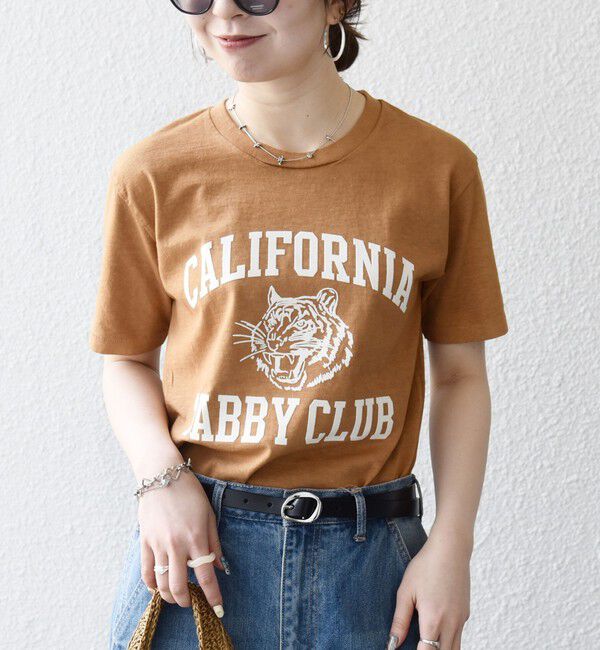 SHIPS any「Mixta:〈洗濯機可能〉MIXTIGER プリント TEE」|Tシャツ・カットソー|キャメル