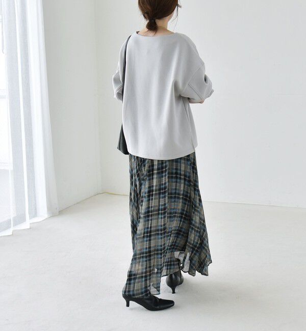 quaranciel「quaranciel:〈洗濯機可能〉ポンチ Vネック ルーズ プルオーバー」|スウェット・ジャージ|