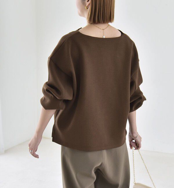 quaranciel「quaranciel:〈洗濯機可能〉ポンチ Vネック ルーズ プルオーバー」|スウェット・ジャージ|