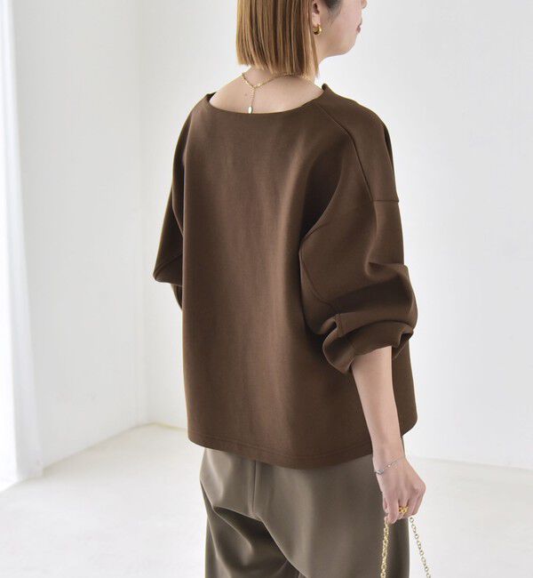 quaranciel「quaranciel:〈洗濯機可能〉ポンチ Vネック ルーズ プルオーバー」|スウェット・ジャージ|