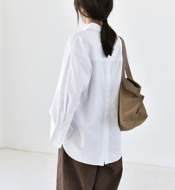 quaranciel「《予約》quaranciel:〈UVカット/洗濯機可能〉UNITO plus レギュラーカラー ルーズ シャツ」|シャツ・ブラウス|