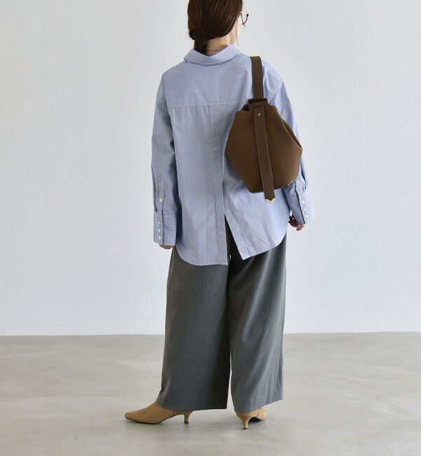 quaranciel「《予約》quaranciel:〈UVカット/洗濯機可能〉UNITO plus レギュラーカラー ルーズ シャツ」|シャツ・ブラウス|