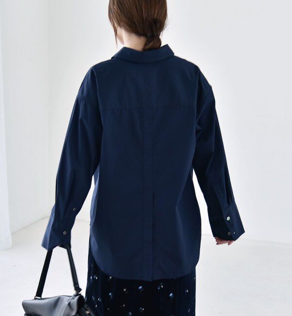 quaranciel「《予約》quaranciel:〈UVカット/洗濯機可能〉UNITO plus レギュラーカラー ルーズ シャツ」|シャツ・ブラウス|