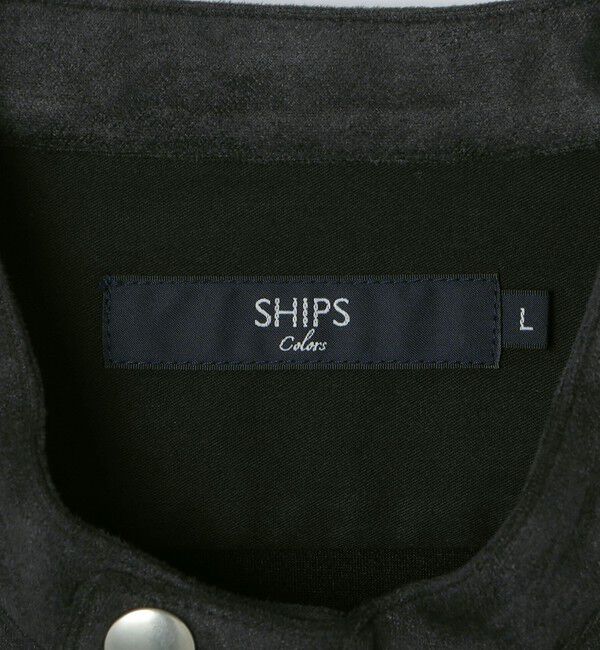 SHIPS Colors 「《予約》SHIPS Colors:〈洗濯機可〉ポリエステル フェイクスエード ライダース ジャケット」|ブルゾン・スタジャン|