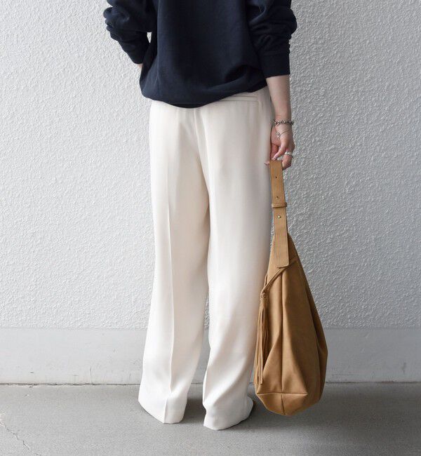 SHIPS any「《予約》SHIPS any:〈洗濯機可能〉ウエスト ボタン 2タック セミワイド パンツ［NAVY BLUE］」|スラックス|