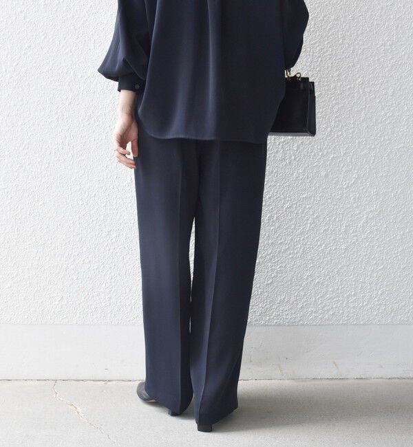 SHIPS any「《予約》SHIPS any:〈洗濯機可能〉ウエスト ボタン 2タック セミワイド パンツ［NAVY BLUE］」|スラックス|
