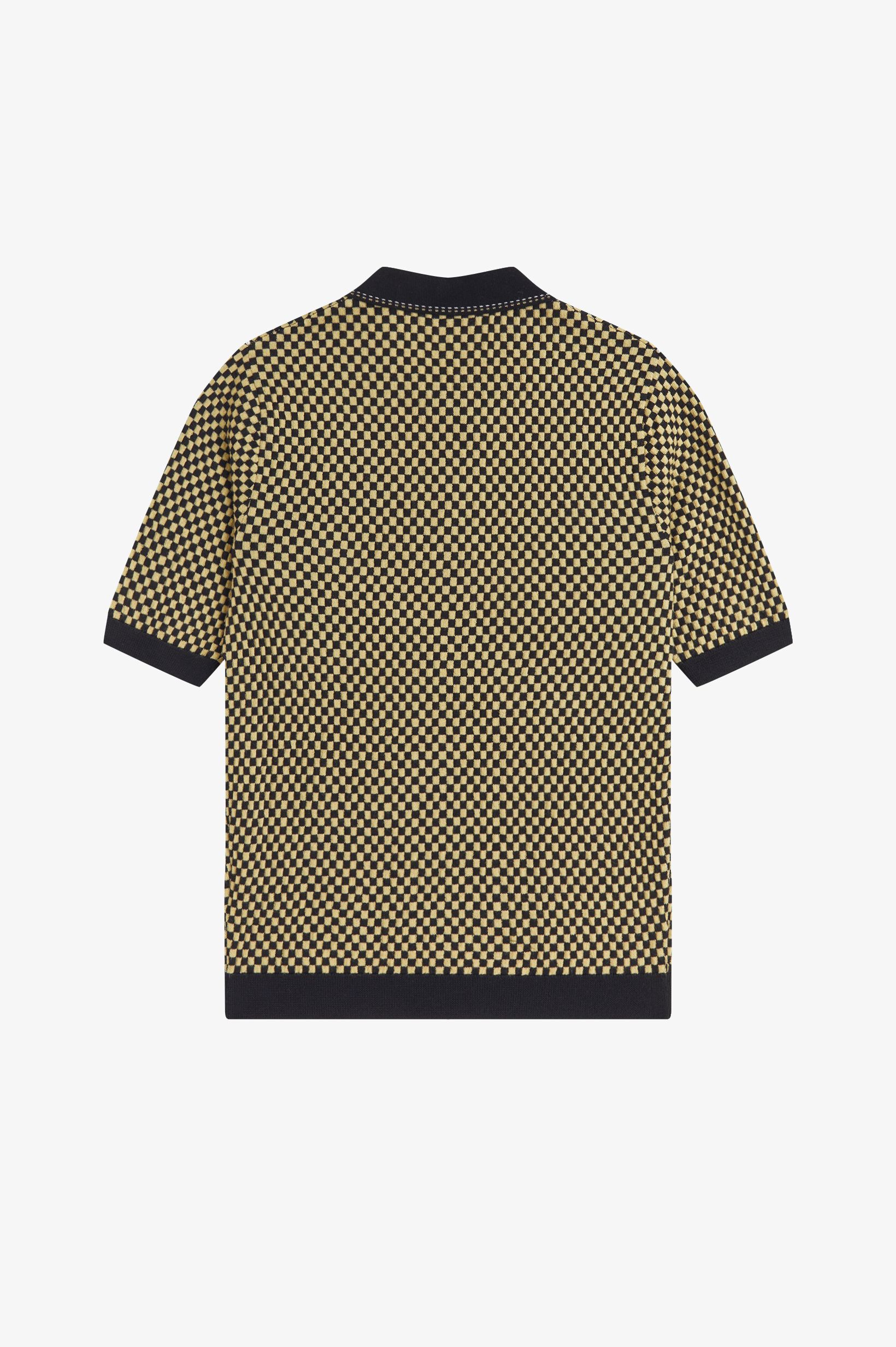 FRED PERRY 「Chequerboard Knitted Shirt／チェッカーボードニットポロシャツ」|ポロシャツ|