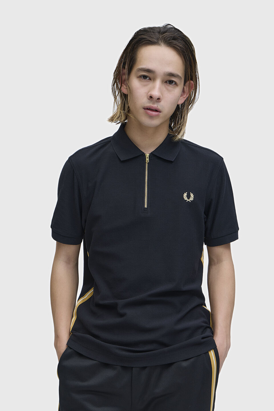 FRED PERRY 「Stripe Tape Polo Shirt／ストライプテープポロシャツ」|ポロシャツ|