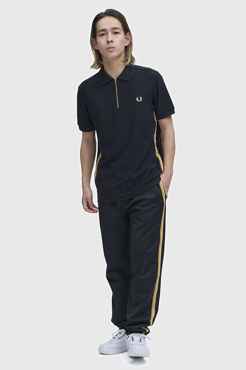 FRED PERRY 「Stripe Tape Polo Shirt／ストライプテープポロシャツ」|ポロシャツ|