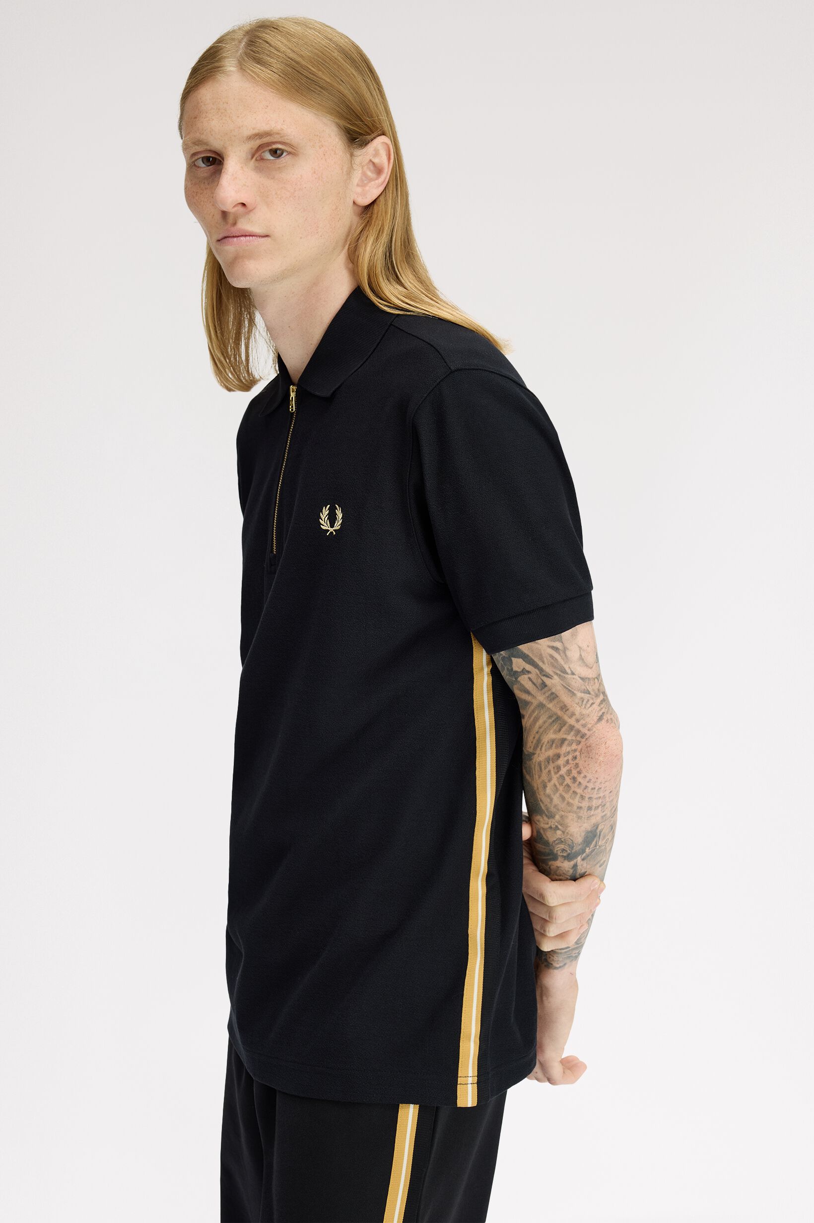 FRED PERRY 「Stripe Tape Polo Shirt／ストライプテープポロシャツ」|ポロシャツ|