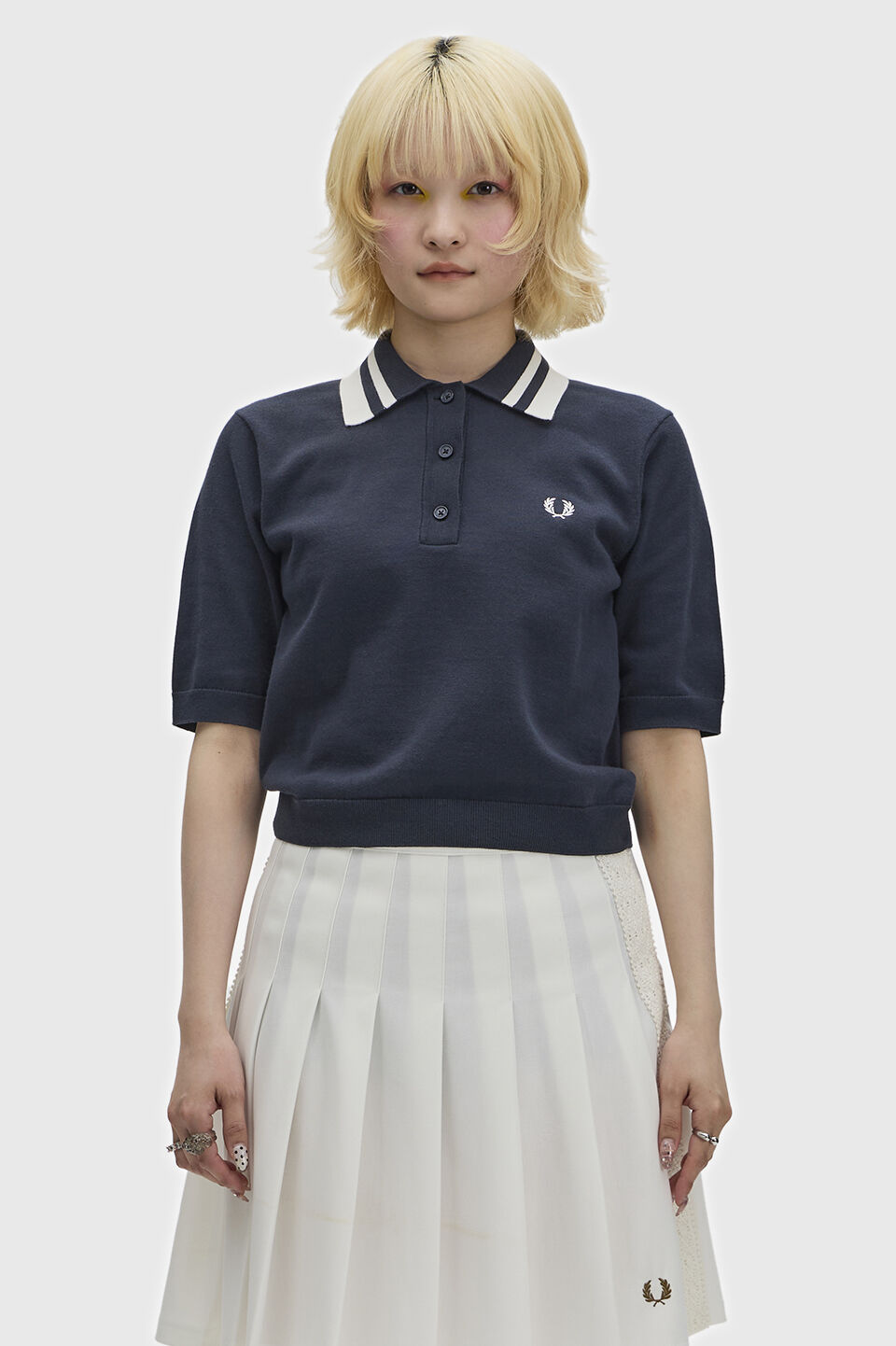 FRED PERRY 「Bold Twin Tipped Knitted Shirt／ボールドツインティップニットポロシャツ」|ポロシャツ|