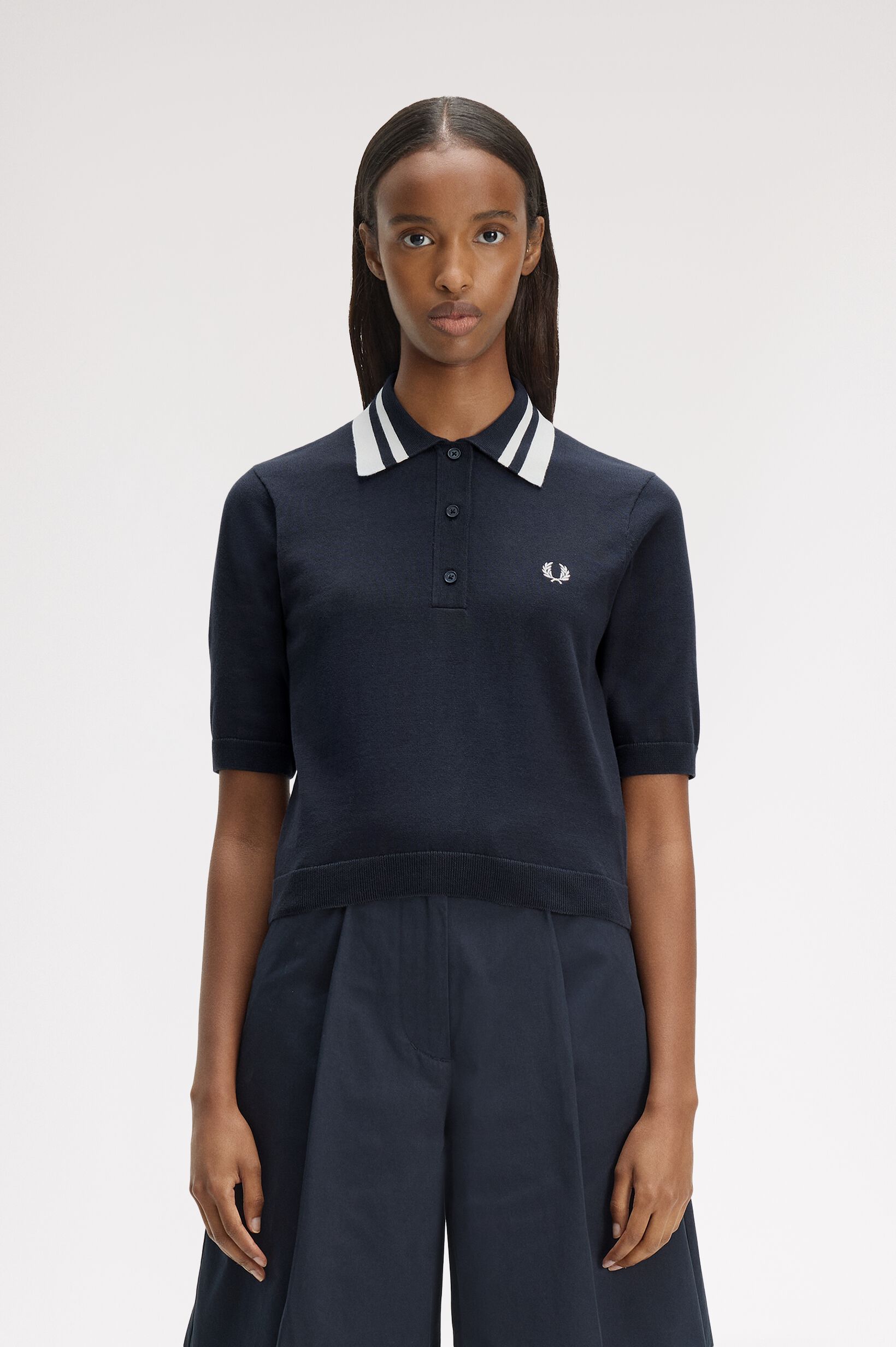 FRED PERRY 「Bold Twin Tipped Knitted Shirt／ボールドツインティップニットポロシャツ」|ポロシャツ|