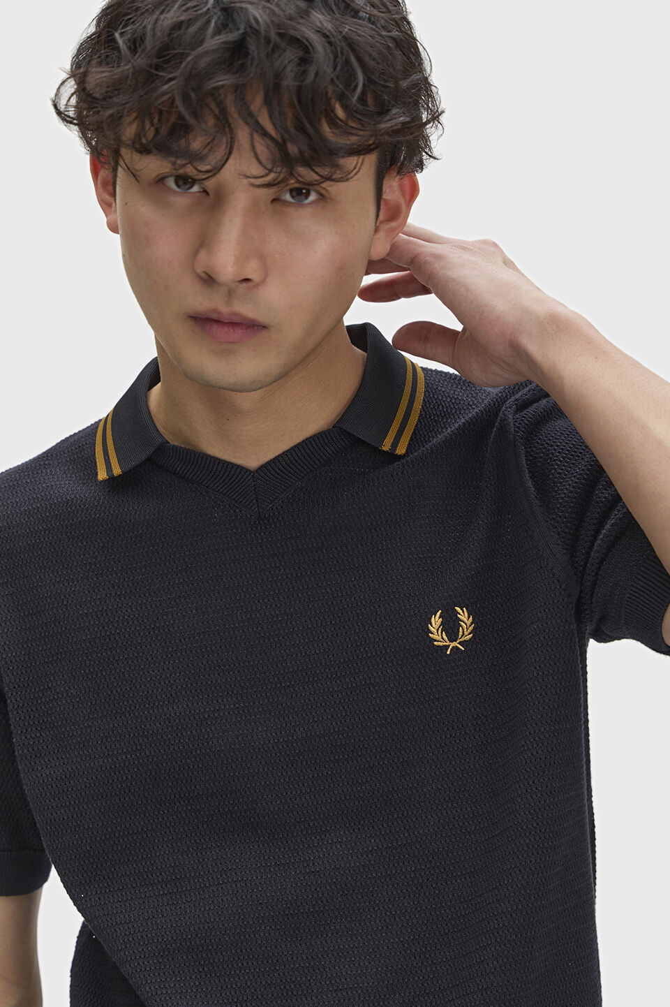 FRED PERRY 「Pointelle Knitted Shirt／ポインテールニットポロシャツ」|ポロシャツ|