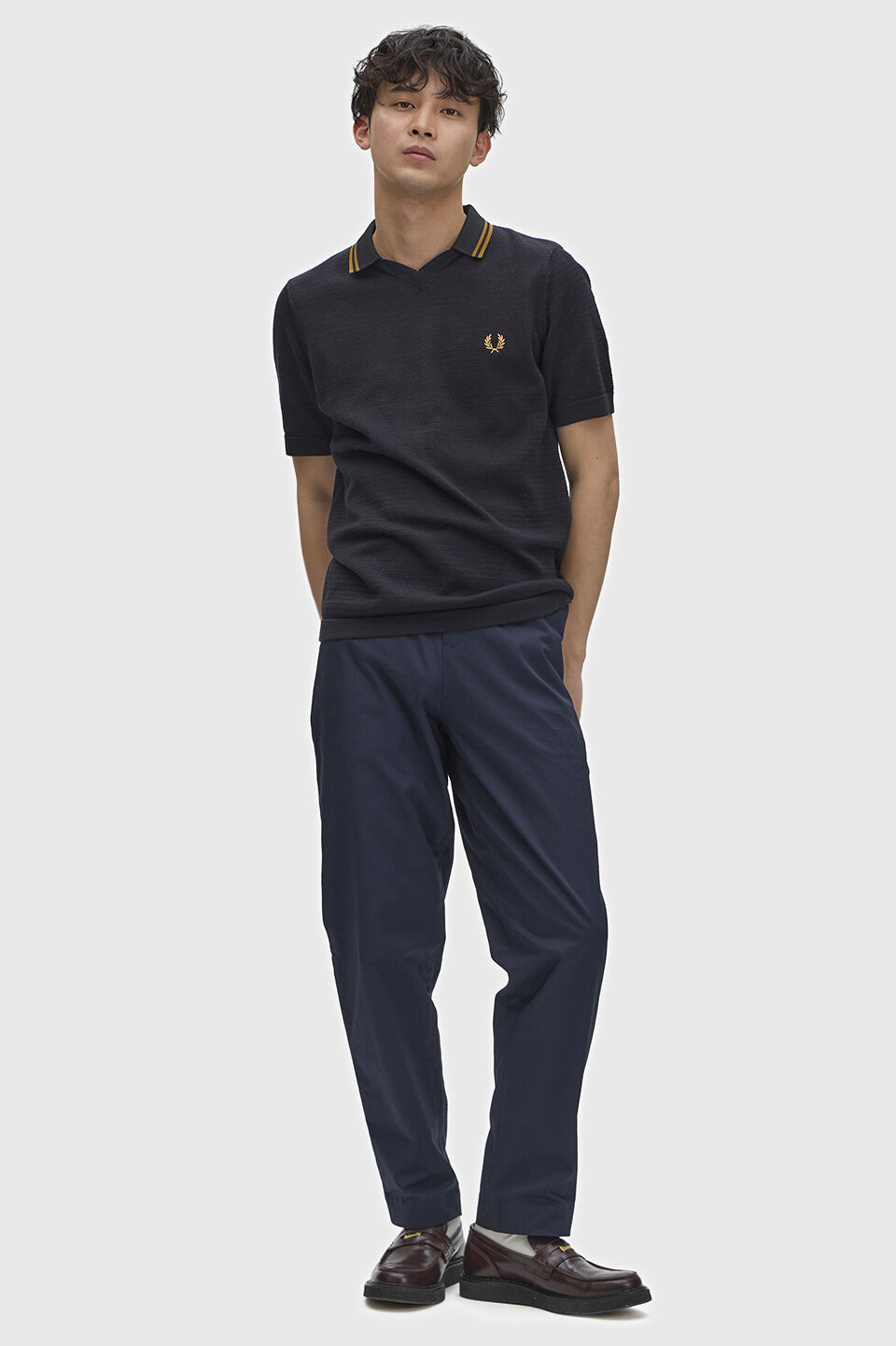 FRED PERRY 「Pointelle Knitted Shirt／ポインテールニットポロシャツ」|ポロシャツ|