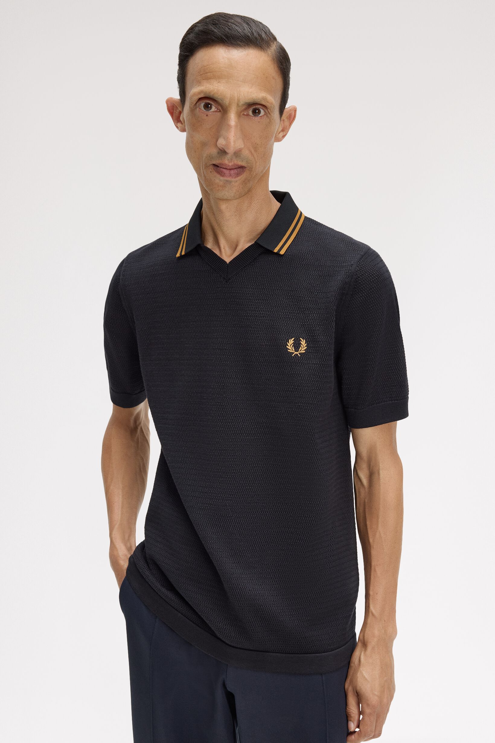 FRED PERRY 「Pointelle Knitted Shirt／ポインテールニットポロシャツ」|ポロシャツ|