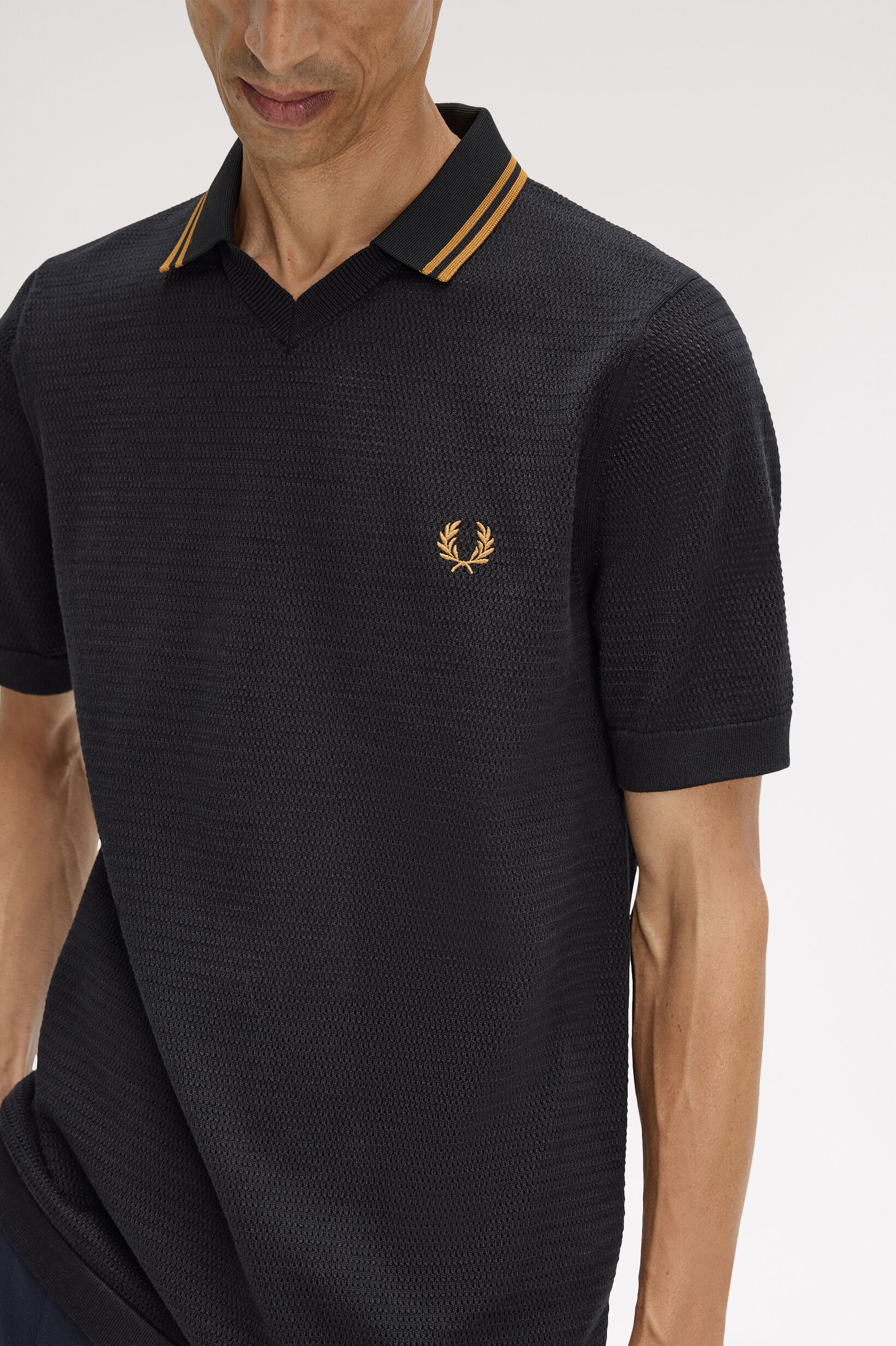 FRED PERRY 「Pointelle Knitted Shirt／ポインテールニットポロシャツ」|ポロシャツ|