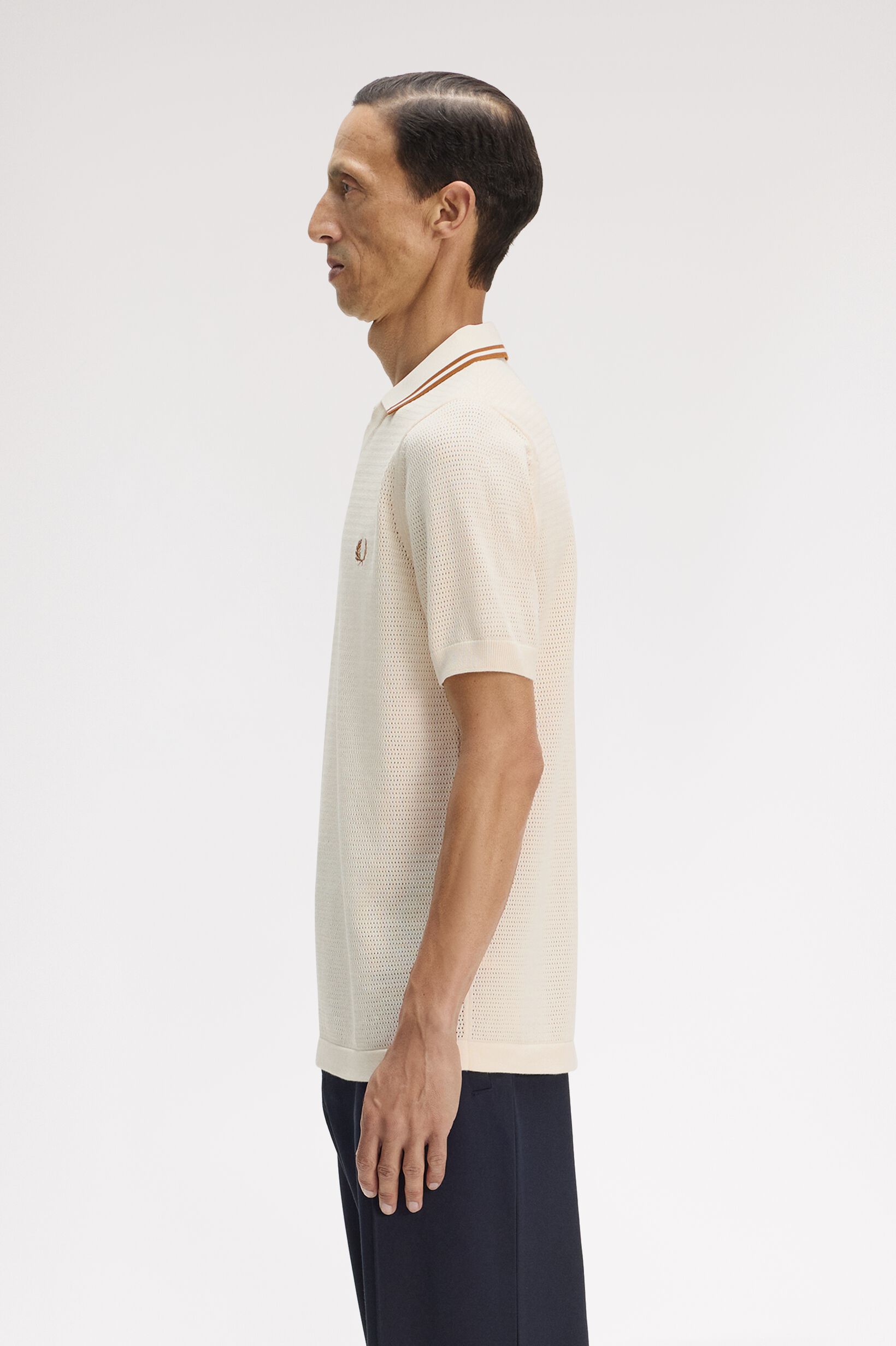 FRED PERRY 「Pointelle Knitted Shirt／ポインテールニットポロシャツ」|ポロシャツ|