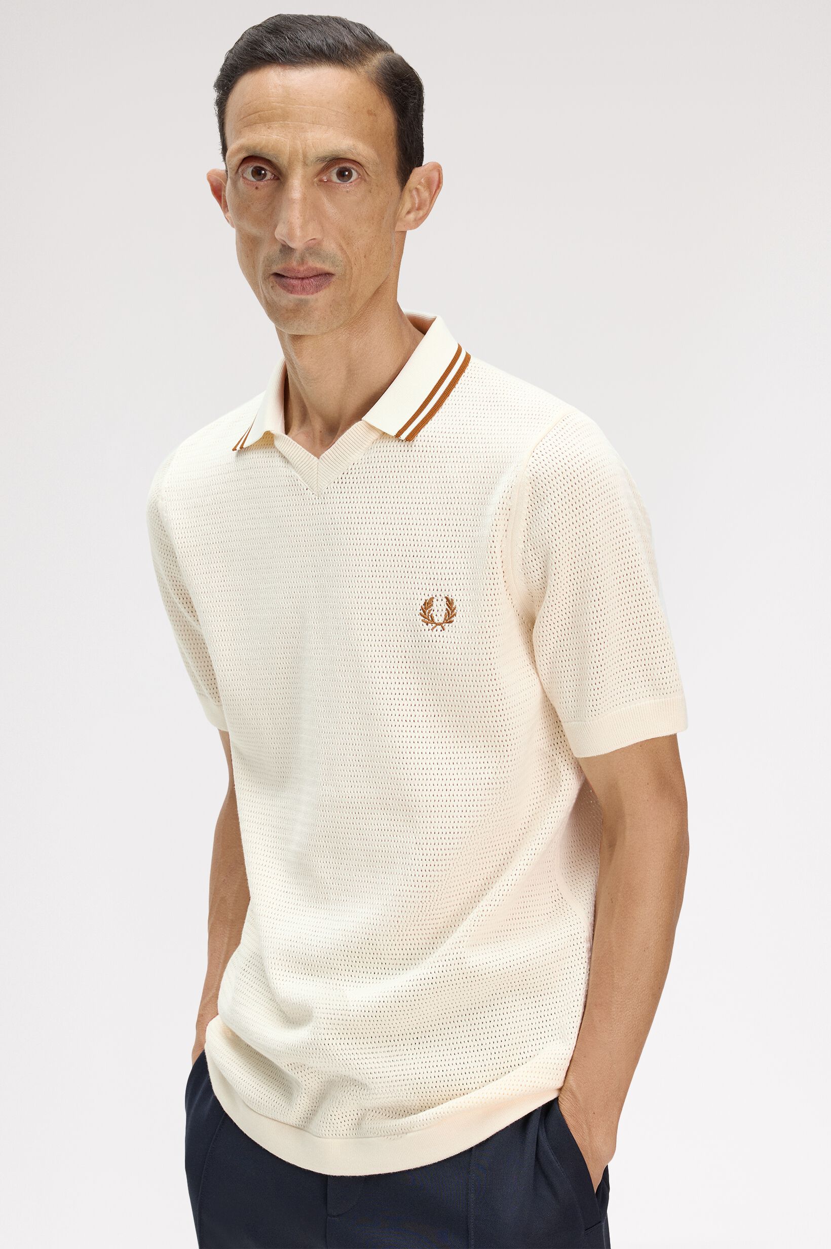 FRED PERRY 「Pointelle Knitted Shirt／ポインテールニットポロシャツ」|ポロシャツ|