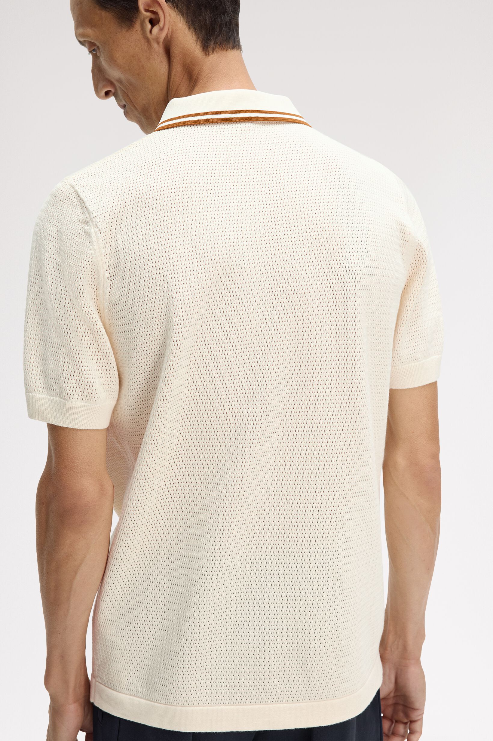 FRED PERRY 「Pointelle Knitted Shirt／ポインテールニットポロシャツ」|ポロシャツ|