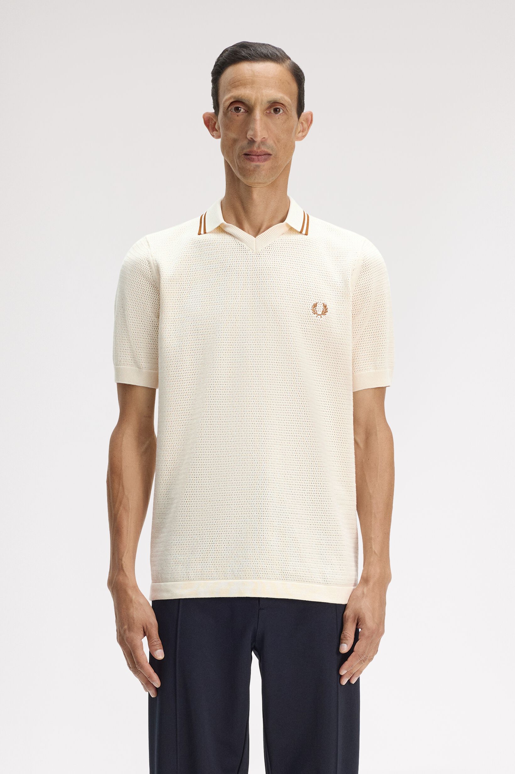 FRED PERRY 「Pointelle Knitted Shirt／ポインテールニットポロシャツ」|ポロシャツ|