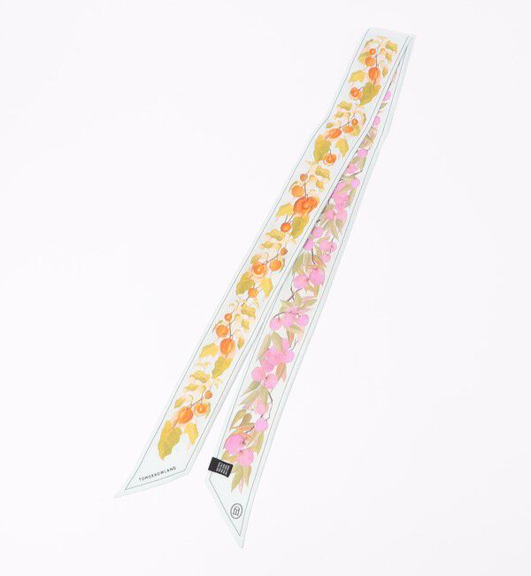 TOMORROWLAND GOODS「ATELIER TOMORROW AUTUMN FLOWER BANDEAU シルクスカーフ」|バンダナ・スカーフ|