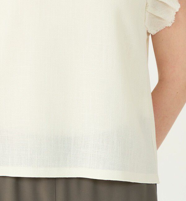 Ballsey「【WEB・一部店舗限定】カラミ フリルスリーブブラウス」|シャツ・ブラウス|