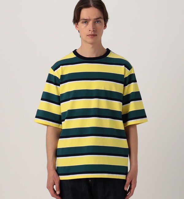 TOMORROWLAND MENS「【別注】BARBARIAN ライロウェイトコットンボーダー ハーフスリーブ クルーネックカットソー」|Tシャツ・カットソー|