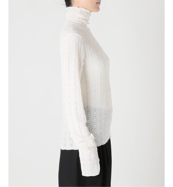  「《予約》STRETCH LACE HIGH NECK TOP：カットソー」|Tシャツ・カットソー|