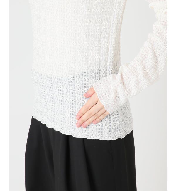  「《予約》STRETCH LACE HIGH NECK TOP：カットソー」|Tシャツ・カットソー|