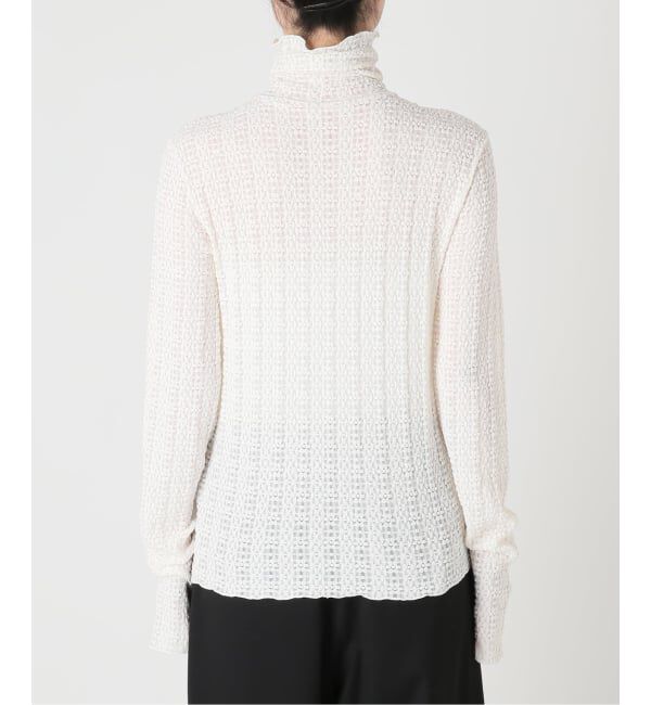  「《予約》STRETCH LACE HIGH NECK TOP：カットソー」|Tシャツ・カットソー|