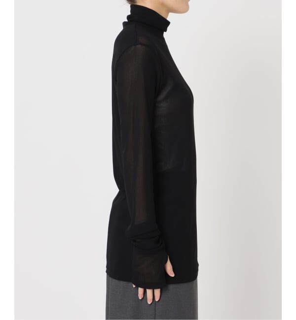  「《追加6》SHEER HIGH NECK TOP：カットソー」|Tシャツ・カットソー|