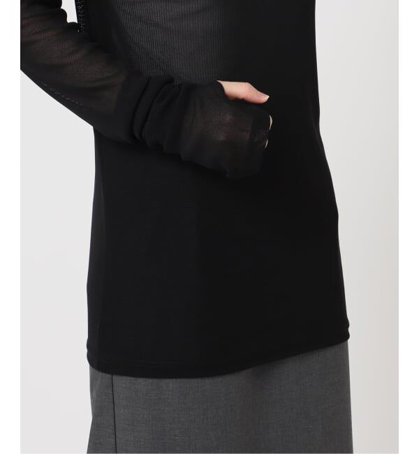  「《追加6》SHEER HIGH NECK TOP：カットソー」|Tシャツ・カットソー|