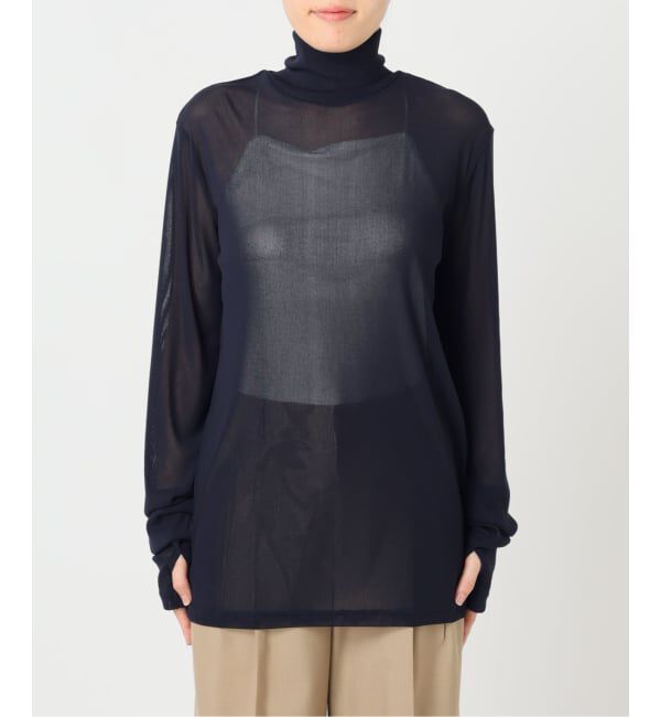  「《追加6》SHEER HIGH NECK TOP：カットソー」|Tシャツ・カットソー|