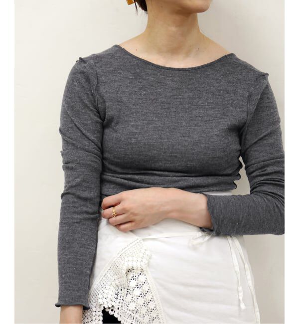 EMILYWEEK「≪予約≫Super120's 2WAYウールプルオーバー」|Tシャツ・カットソー|グレー