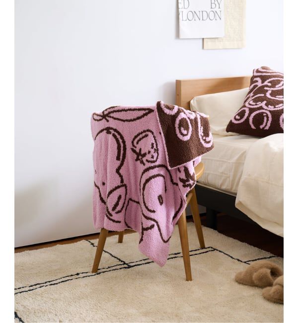 journal standard Furniture「《予約》CHENILLE YARN FRUITS BLANKET S　ブランケット」|ブランケット|ピンク