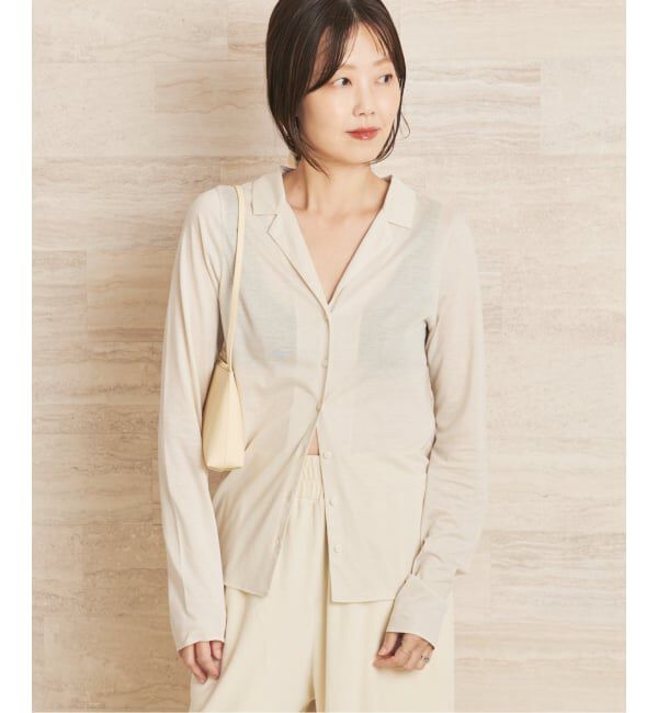 Plage「Open collar ロンT」|Tシャツ・カットソー|ナチュラル