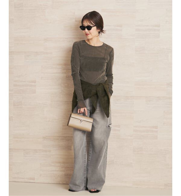 Plage「《追加》Flocky Mesh ロンT」|Tシャツ・カットソー|