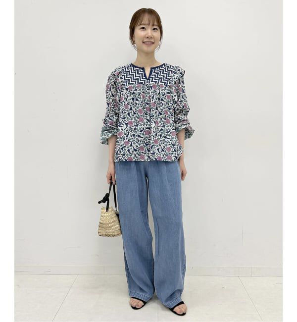 SLOBE IENA「《4サイズ展開》LEDENIM TUCK TROUSERデニム」|デニム|