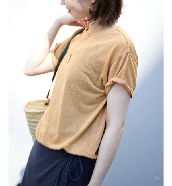 SLOBE IENA「《追加》スラブ5分袖TEE」|Tシャツ・カットソー|