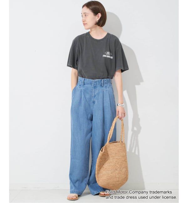 SLOBE IENA「《4サイズ展開/追加4》LEDENIM TUCK TROUSERデニム」|デニム|