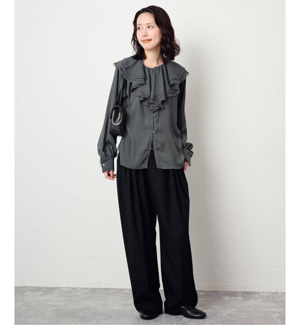 SLOBE IENA「《予約》SLOBE レザーフラップショルダーバッグ」|ショルダー・メッセンジャー|