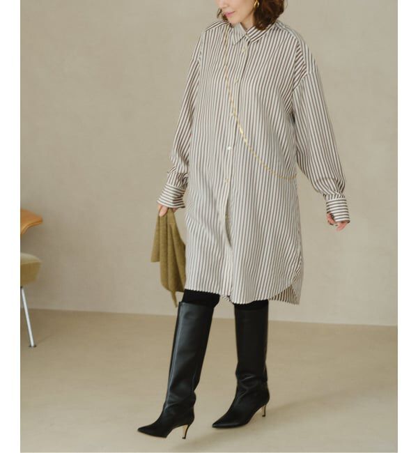 VERMEIL par iena「《予約》ロングシャツ」|シャツ・ブラウス|ブラウン