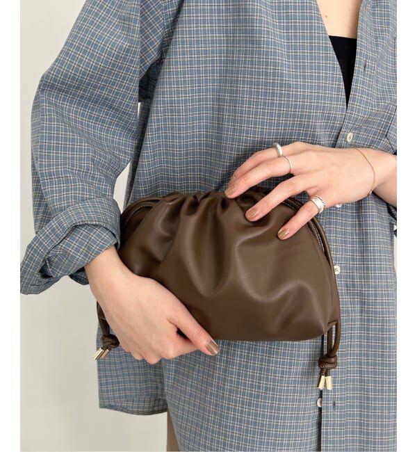 SLOBE IENA「《追加5予約》SLOBE 3WAY スムース巾着バッグ」|その他|