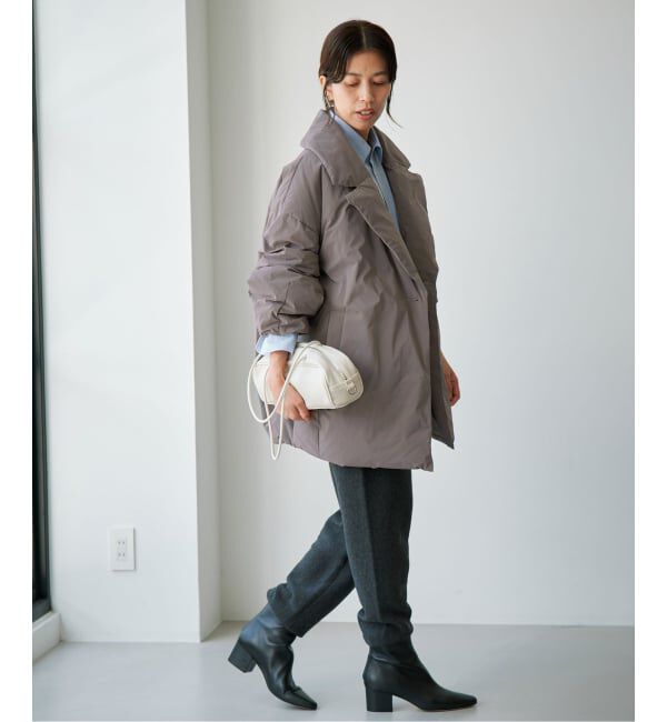 IENA「《追加3予約/一部店舗限定カラーあり》ARTIROSA撥水テイラーコクーンダウン」|ダウン|